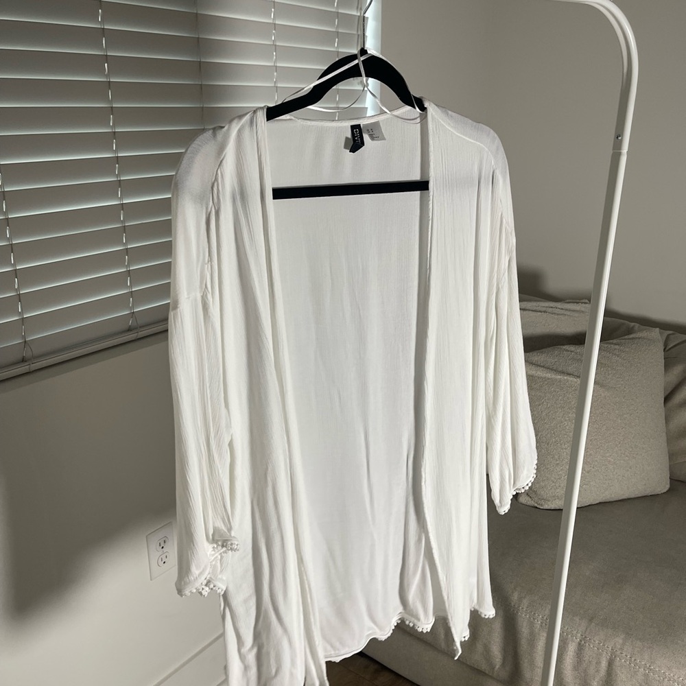 Divided White Swim Coverup